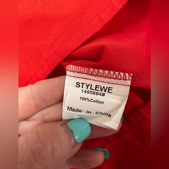 STYLEWE Red Off-Shoulder Ruffle Blouse - Picture 13 of 16